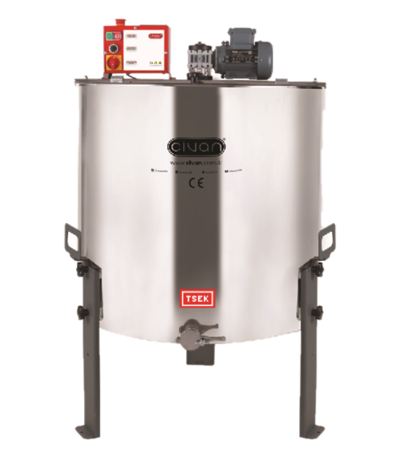 40058A 6 Lİ LANGSTROTH, YATARLI, 304, ZAMAN AYARLI MOTORLU (230V - 180W) BAL SÜZME MAKİNESİ (TSEK-230 Belgeli)