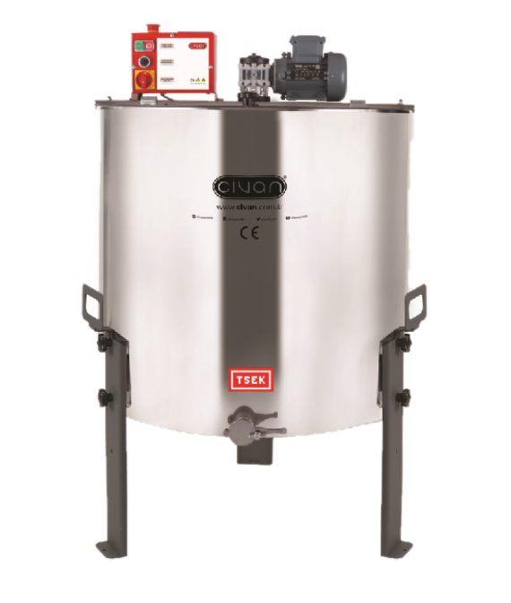 40158A 12 Lİ LANGSTROTH, YATARLI, 304, ZAMAN AYARLI MOTORLU (230V - 370W) BAL SÜZME MAKİNESİ (TSEK-230 Belgeli)