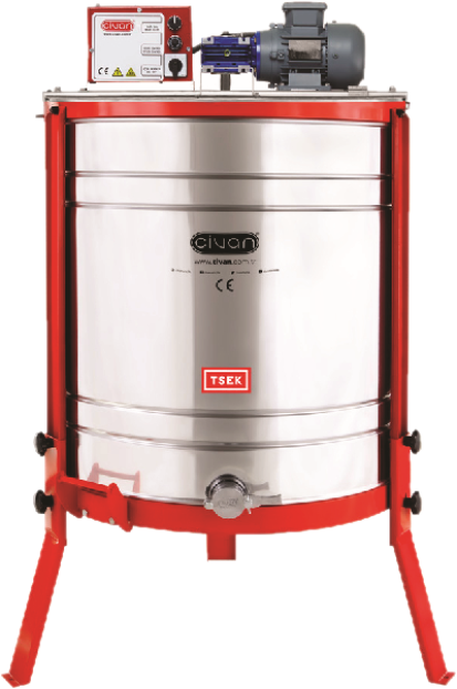 40064A 8'li Motorlu Radyal Bal Süzme Makinesi (Zaman Ayarlı Otomatik) (304) (TSEK-230 Belgeli)