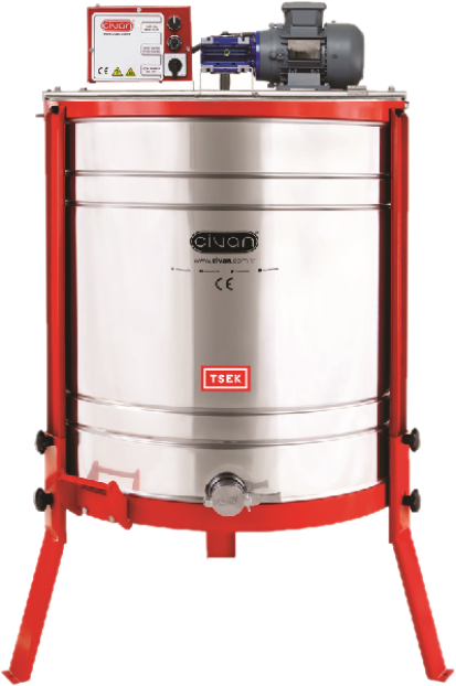 40052 6'lı Motorlu Halkalı Bal Süzme Makinesi (304) (TSEK-230 Belgeli)