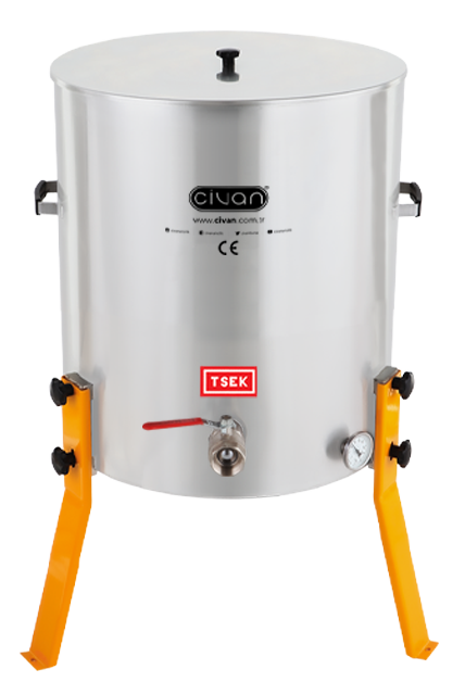 50065A 4 Tenekelik (100Kg - 75Lt) Eritme / Dinlendirme Kazanı (304)