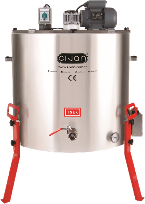 50072 20 Tenekelik (500Kg - 370Lt) Eritme / Dinlendirme / Karıştırma Kazanı (İnvert Şurup Kazanı)