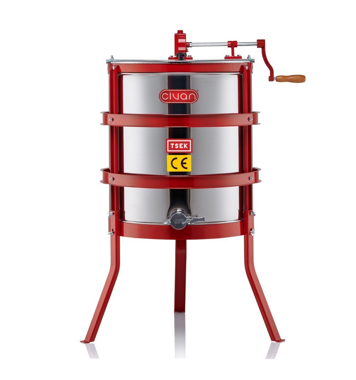 40023F 4'lü Manuel Korumalı Bal Süzme Makinesi (304) (TSEK-230 Belgeli)