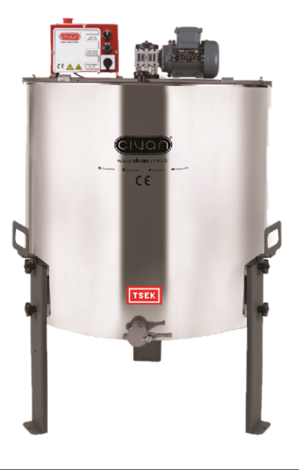 40067 8 Lİ LANGSTROTH, YATARLI, 430, DEVİR KONTROLLÜ MOTORLU (230V - 250W) BAL SÜZME MAKİNESİ