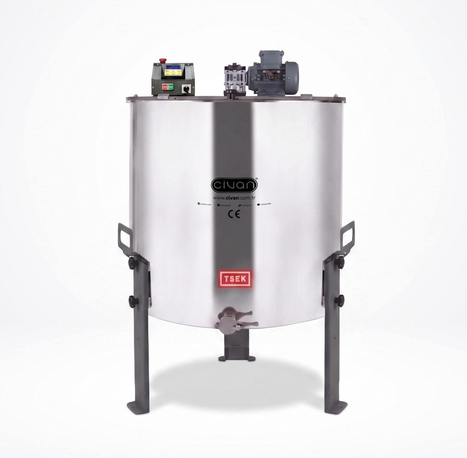 40070AX 8 Lİ LANGSTROTH, YATARLI, 304, PROGRAMLI MOTORLU (230V - 250W) BAL SÜZME MAKİNESİ